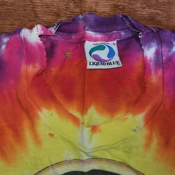 Vintage 1992 Greatful Dead Space your face t shirt sz L Thrashed - Picture 5 of 6